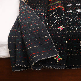 Black - Khambadiya Tagai Patchwork Quilt / Gudri / Blanket 13