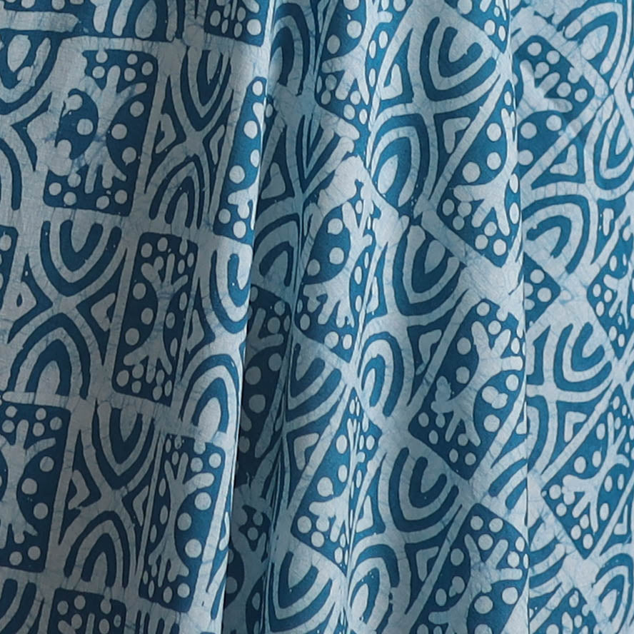 Kutch Hand Block Batik Print Pure Cotton Fabric 44