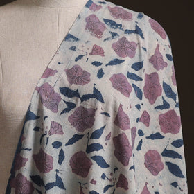 White - Ajrakh Vanaspati Hand Block Print Natural Dyed Cotton Fabric 30