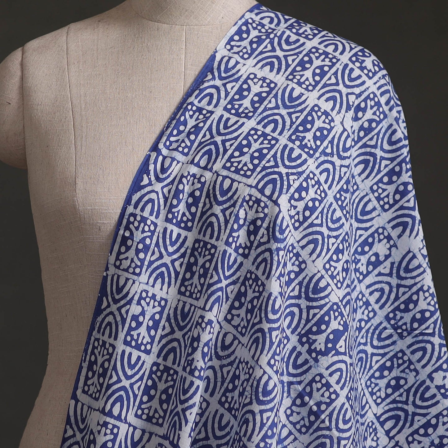 Kutch Hand Block Batik Print Pure Cotton Fabric 46