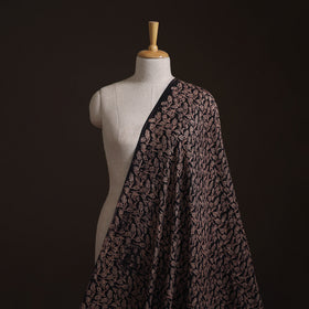 Ajrakh Hand Block Print Natural Dyed Handspun Handwoven Mulberry Silk Fabric 03