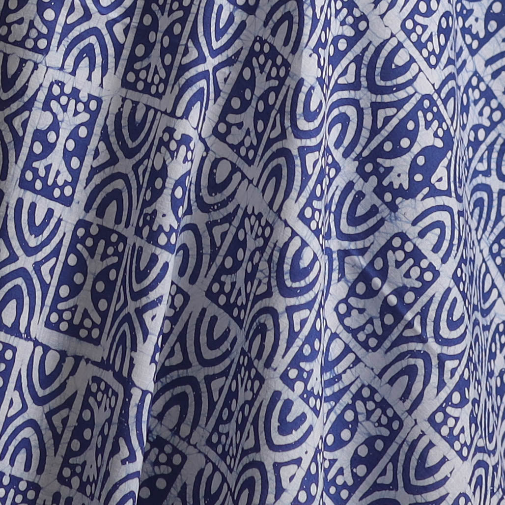 Kutch Hand Block Batik Print Pure Cotton Fabric 46