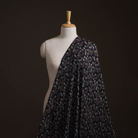 Ajrakh Hand Block Print Natural Dyed Handspun Handwoven Mulberry Silk Fabric 04
