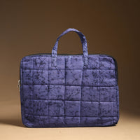 Purple - Handmade Quilted Cotton Laptop Bag (12 x 16 in) 03