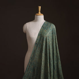 Ajrakh Hand Block Print Natural Dyed Handspun Handwoven Mulberry Silk Fabric  18