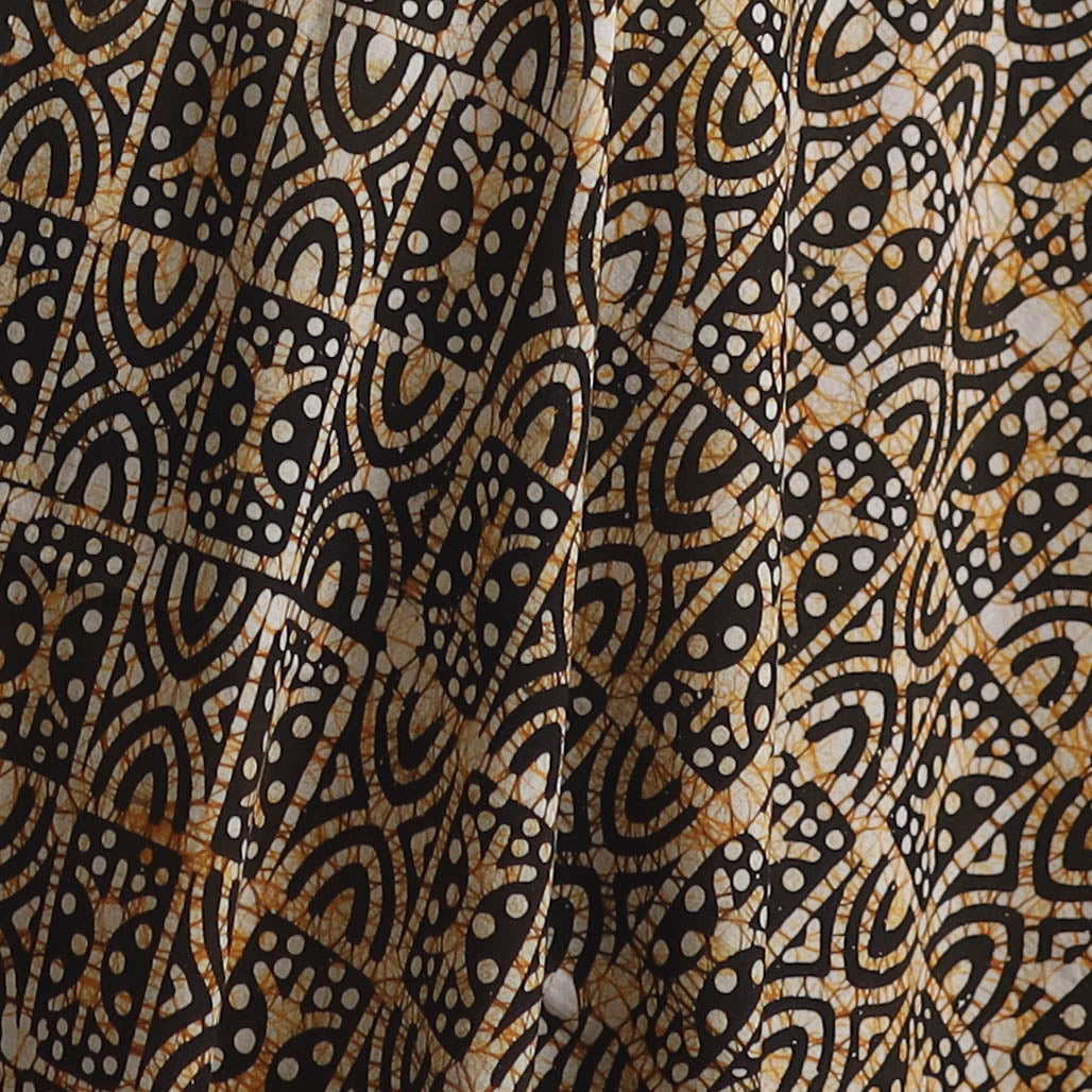 Kutch Hand Block Batik Print Pure Cotton Fabric 49