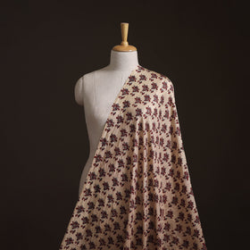 Ajrakh Hand Block Print Natural Dyed Handspun Handwoven Mulberry Silk Fabric  12