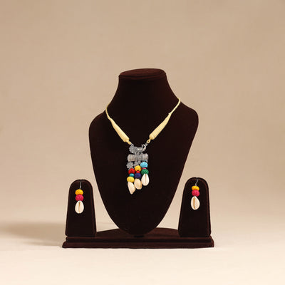 Yellow - navratri special! German silver shell & thread