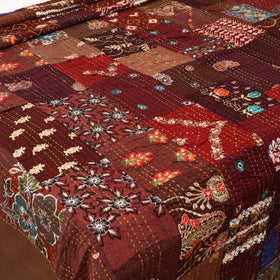 Brown - Khambadiya Tagai Patchwork Quilt / Gudri / Blanket 19
