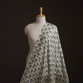 Ajrakh Hand Block Print Natural Dyed Handspun Handwoven Mulberry Silk Fabric  14
