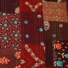 Brown - Khambadiya Tagai Patchwork Quilt / Gudri / Blanket 19