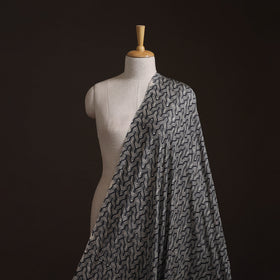 Ajrakh Hand Block Print Natural Dyed Handspun Handwoven Mulberry Silk Fabric  15