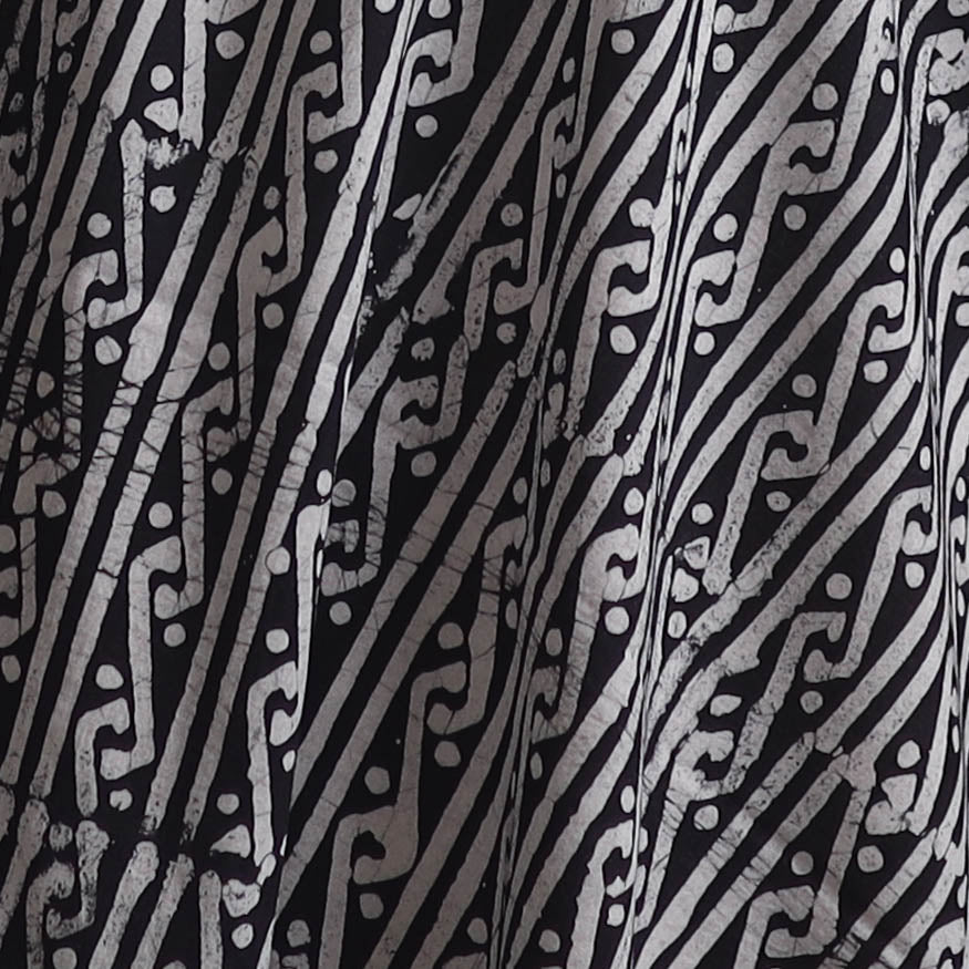 Kutch Hand Block Batik Print Pure Cotton Fabric 51
