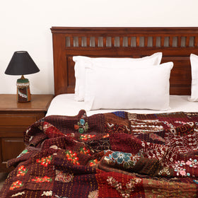 Brown - Khambadiya Tagai Patchwork Quilt / Gudri / Blanket 19