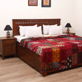Maroon - Khambadiya Tagai Patchwork Quilt / Gudri / Blanket 21
