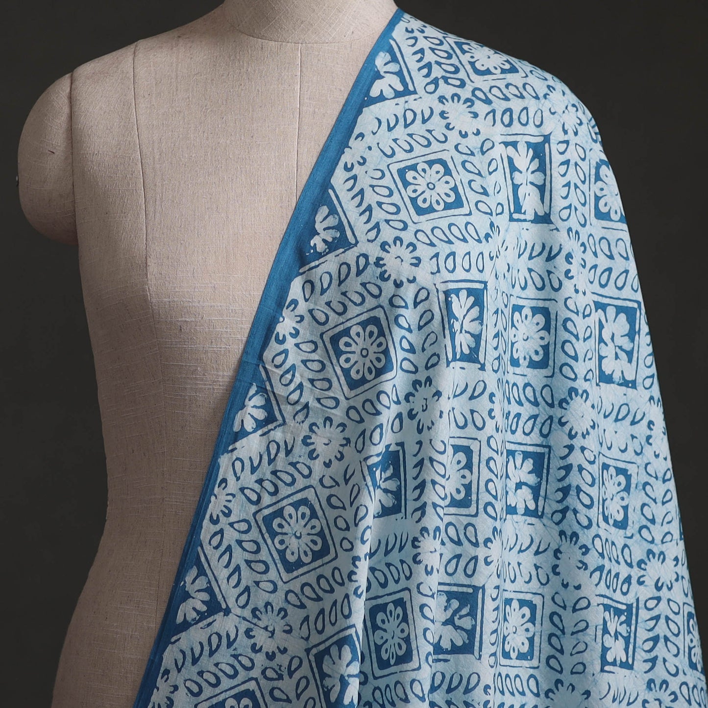 Kutch Hand Block Batik Print Pure Cotton Fabric 57