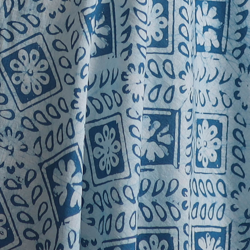 Kutch Hand Block Batik Print Pure Cotton Fabric 57
