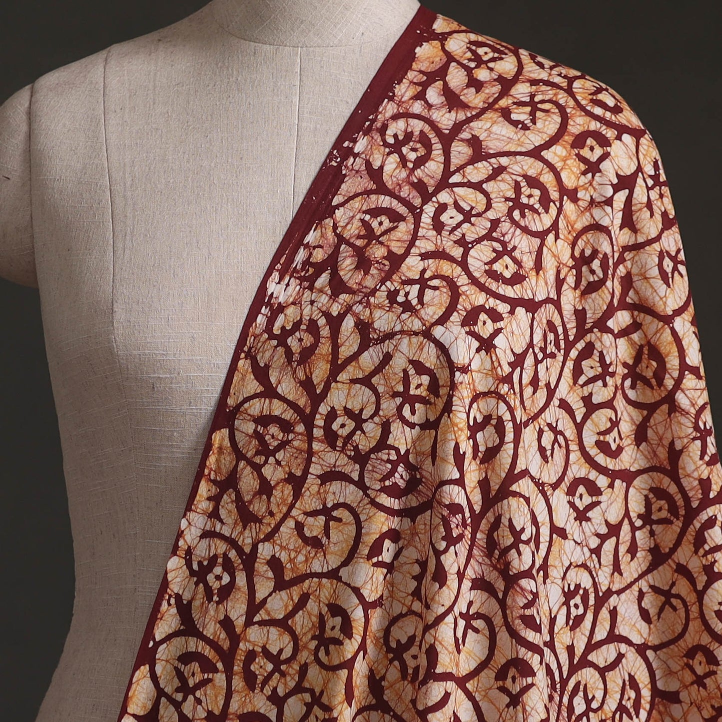 Kutch Hand Block Batik Print Pure Cotton Fabric 60