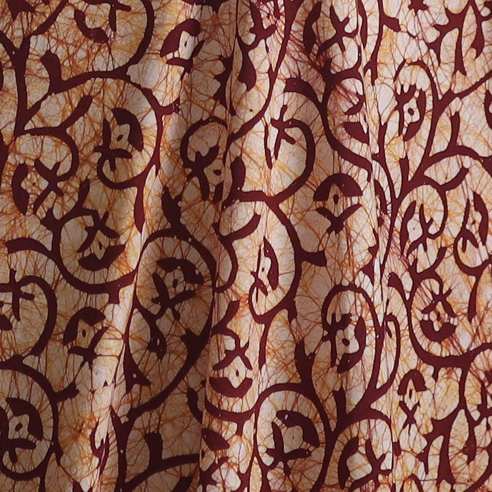 Kutch Hand Block Batik Print Pure Cotton Fabric 60