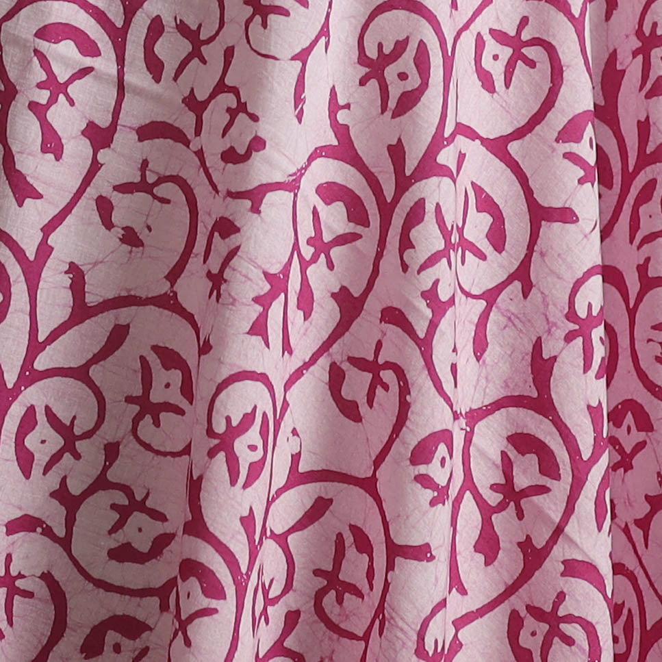 Kutch Hand Block Batik Print Pure Cotton Fabric 61