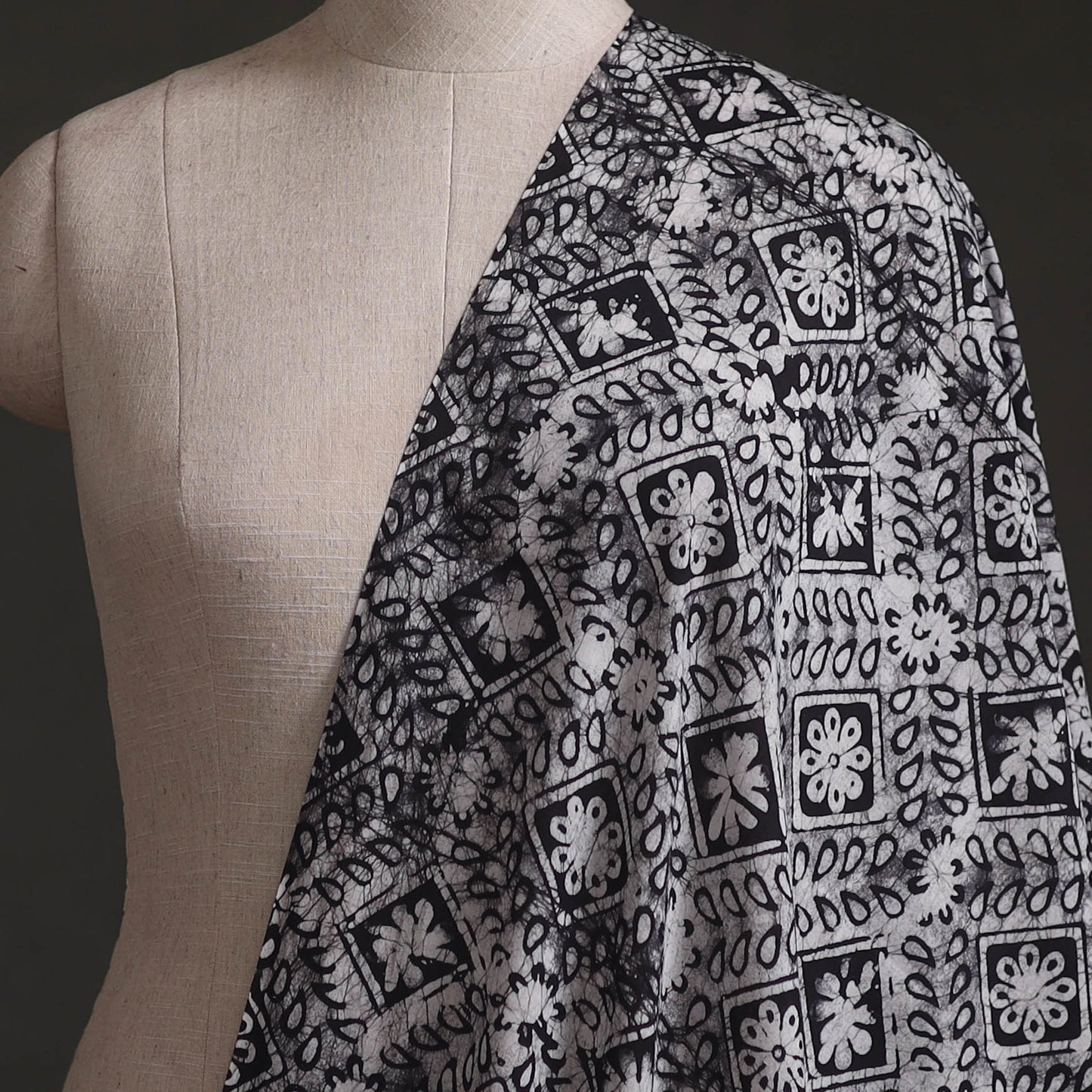 Kutch Hand Block Batik Print Pure Cotton Fabric 62