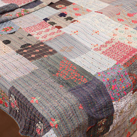 Grey - Khambadiya Tagai Patchwork Quilt / Gudri / Blanket 26