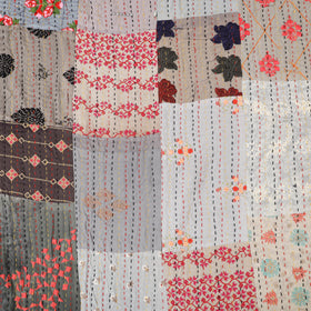 Grey - Khambadiya Tagai Patchwork Quilt / Gudri / Blanket 26