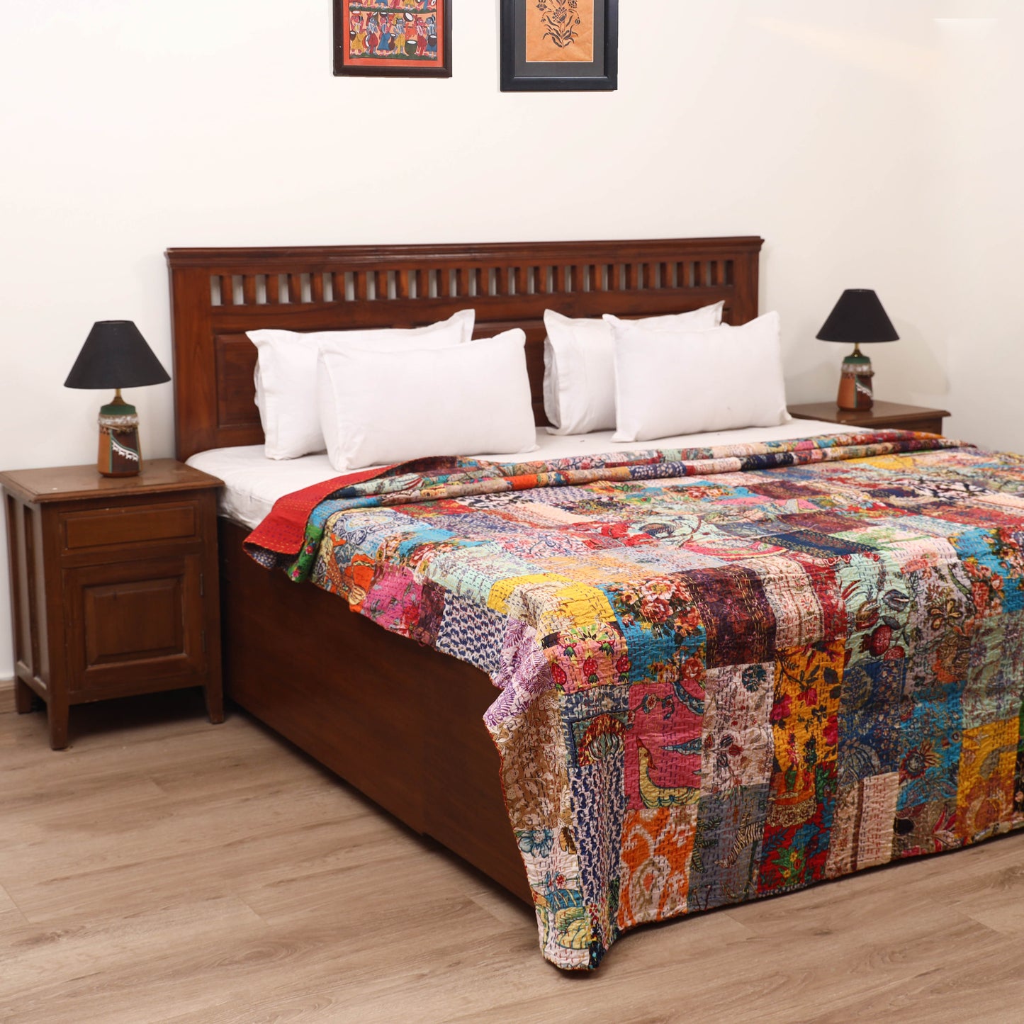 Multicolor - Khambadiya Tagai Patchwork Quilt / Gudri / Blanket 27