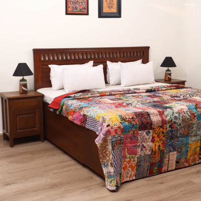 Multicolor - Khambadiya Tagai Patchwork Quilt / Gudri / Blanket 27