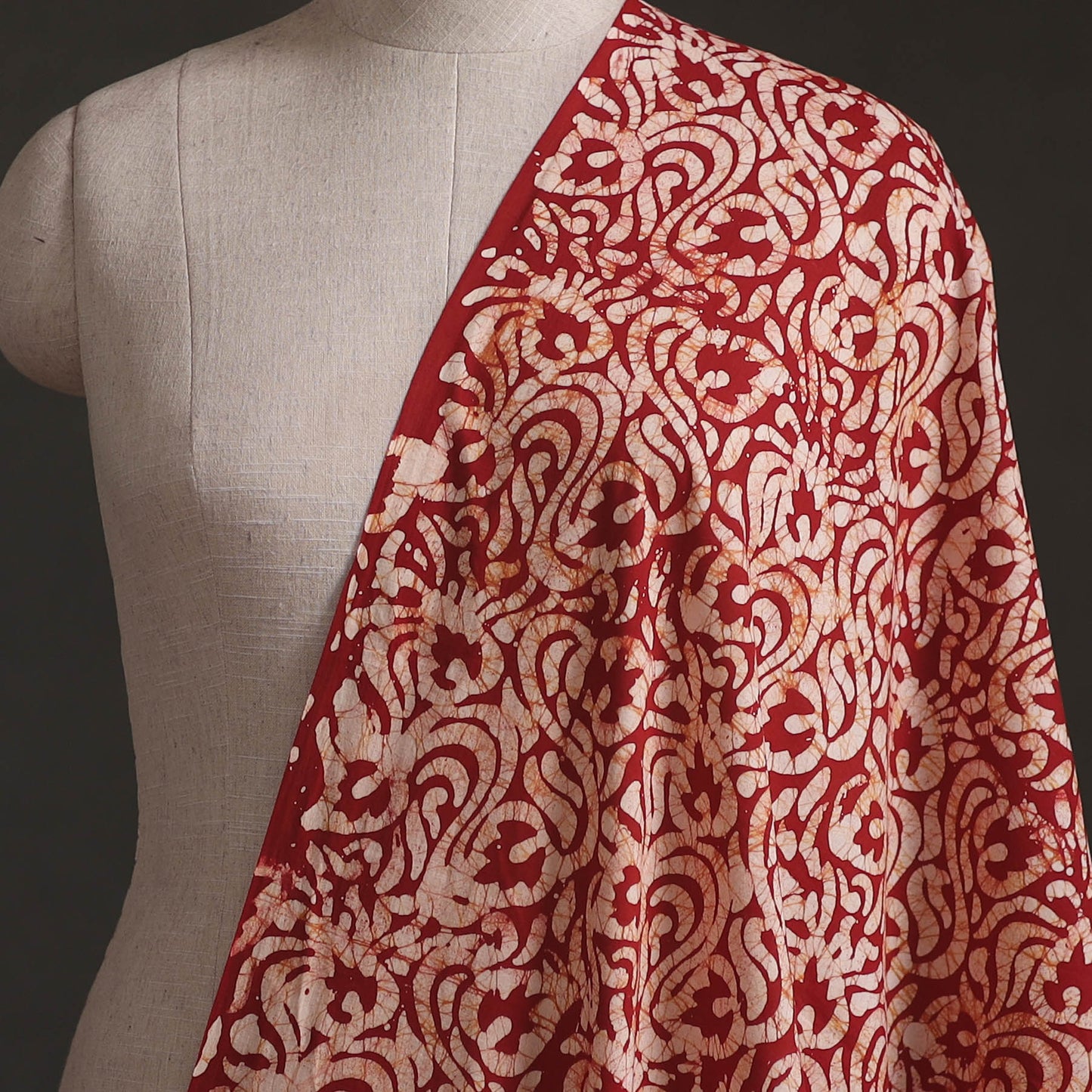Kutch Hand Block Batik Print Pure Cotton Fabric 64