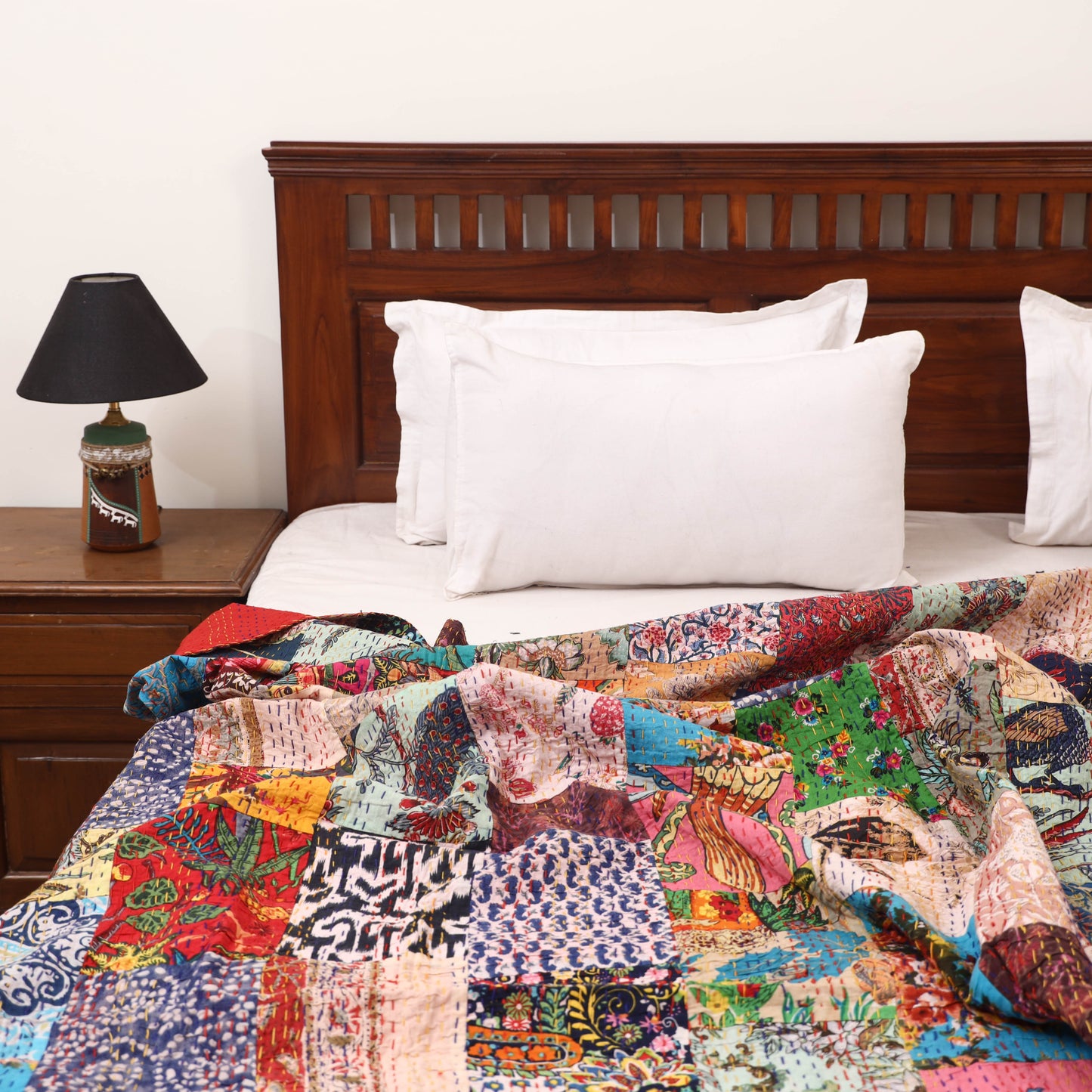 Multicolor - Khambadiya Tagai Patchwork Quilt / Gudri / Blanket 27