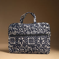 Blue - Handmade Quilted Cotton Laptop Bag (12 x 16 in) 33