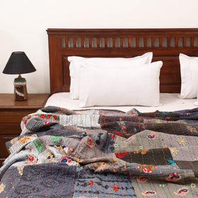 Grey - Khambadiya Tagai Patchwork Quilt / Gudri / Blanket 28