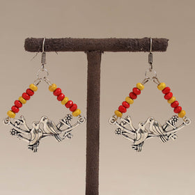 Multicolor - kavya wooden beads earrings with german silver