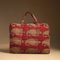 Red - Handmade Quilted Cotton Laptop Bag (12 x 16 in) 35