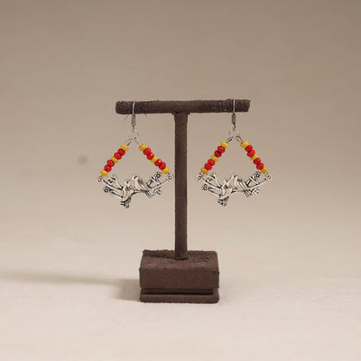 Multicolor - kavya wooden beads earrings with german silver