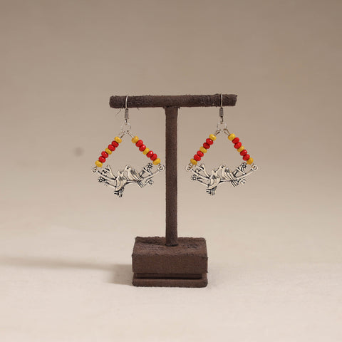 Multicolor - kavya wooden beads earrings with german silver