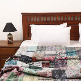 Grey - Khambadiya Tagai Patchwork Quilt / Gudri / Blanket 29