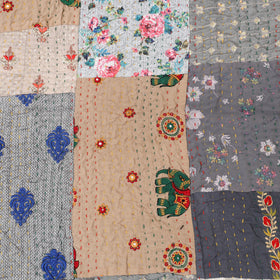 Grey - Khambadiya Tagai Patchwork Quilt / Gudri / Blanket 30