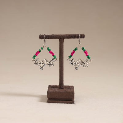 Multicolor - avira wooden beads earrings with german silver