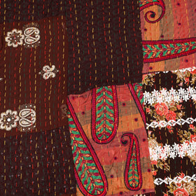 Brown - Khambadiya Tagai Patchwork Quilt / Gudri / Blanket 31