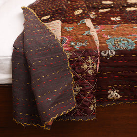 Brown - Khambadiya Tagai Patchwork Quilt / Gudri / Blanket 31