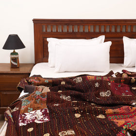 Brown - Khambadiya Tagai Patchwork Quilt / Gudri / Blanket 31