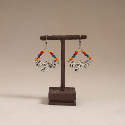 Multicolor - tanvi wooden beads earrings with german silver