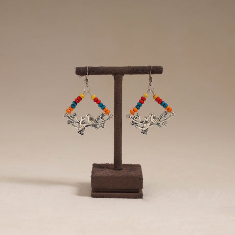 Multicolor - tanvi wooden beads earrings with german silver