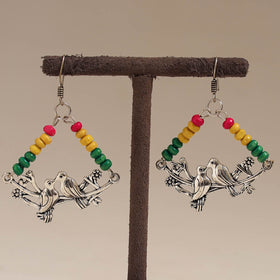 Multicolor - lavina wooden beads earrings with german