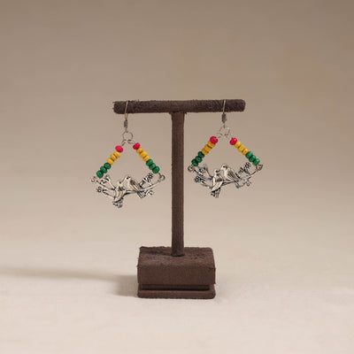 Multicolor - lavina wooden beads earrings with german