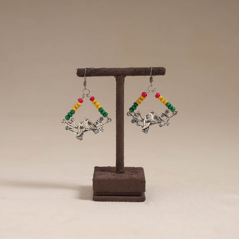 Multicolor - lavina wooden beads earrings with german
