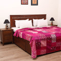 Pink - Khambadiya Tagai Patchwork Quilt / Gudri / Blanket 33