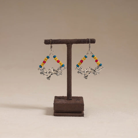 Multicolor - mishti wooden beads earrings with german